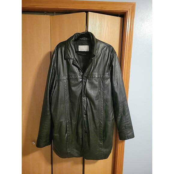 M. Julian Wilsons Leather Black Jacket 2XLT Thinsulate Ultra Quilted Button